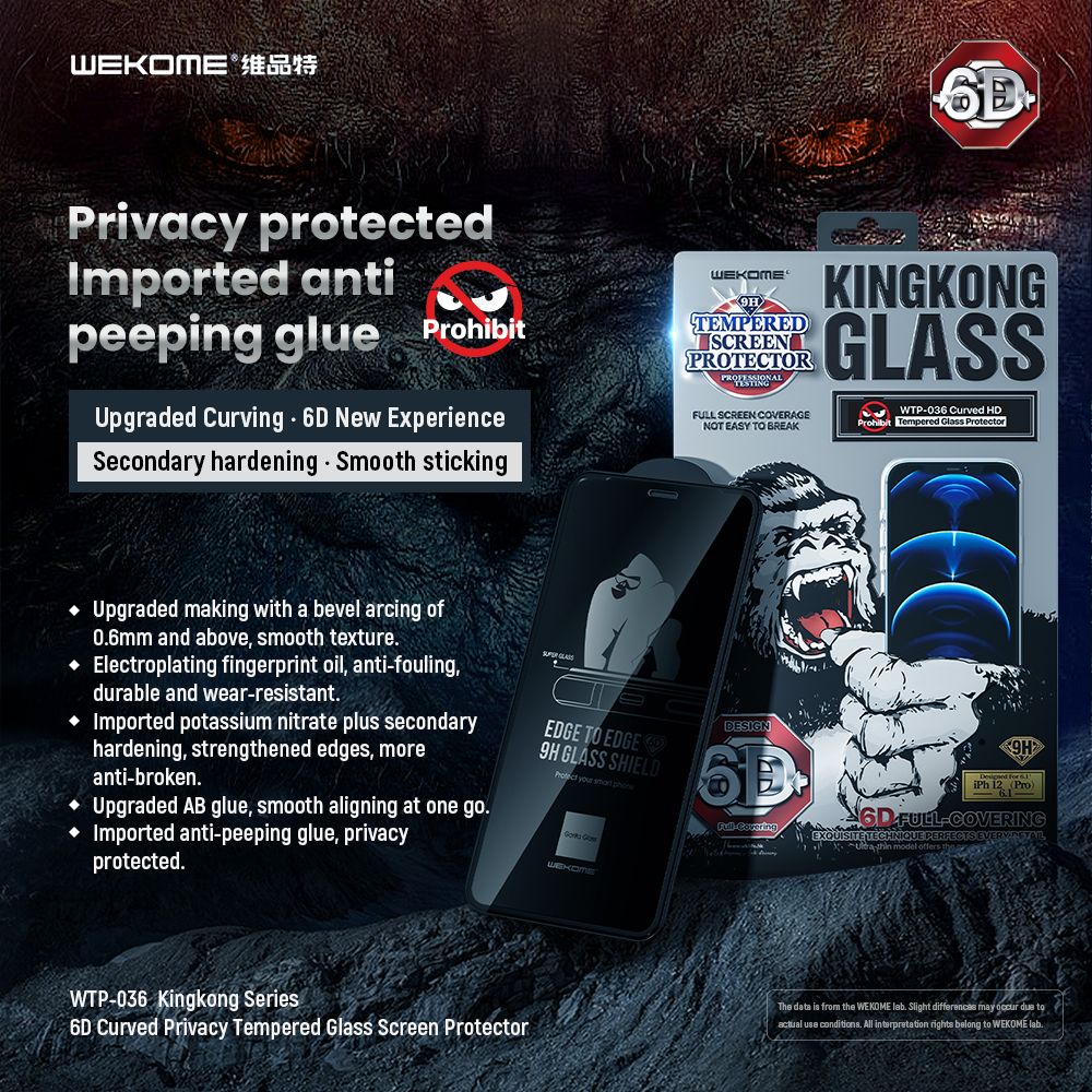 Wtp Kingkong D Screen Protector Privacy Wekome