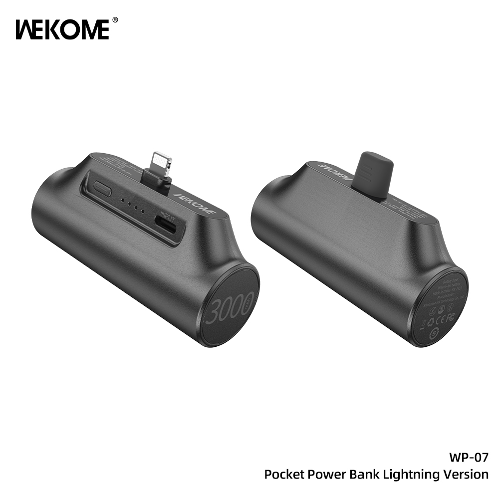 WEKOME WP-07 Pocket Power Bank Lightning/Type-C Version (3000mAh)