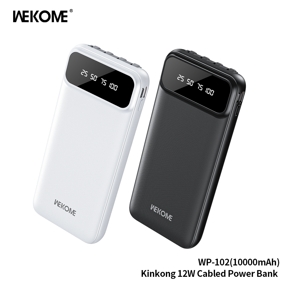 WEKOME WP-102 12W  10000mAh Cable Power Bank
