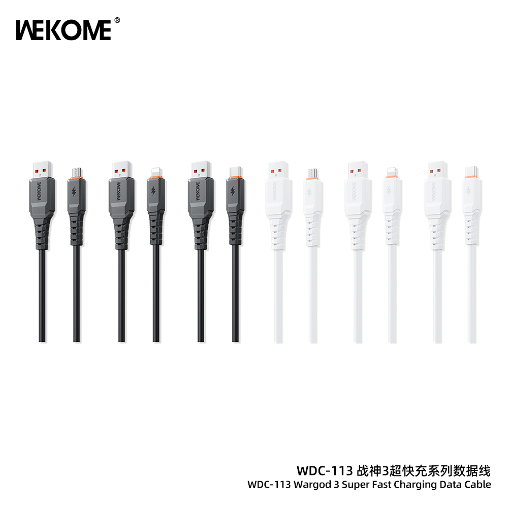 WEKOME WDC-113a/113i/113m  Wargod3 Super Fast Charging Data Cable