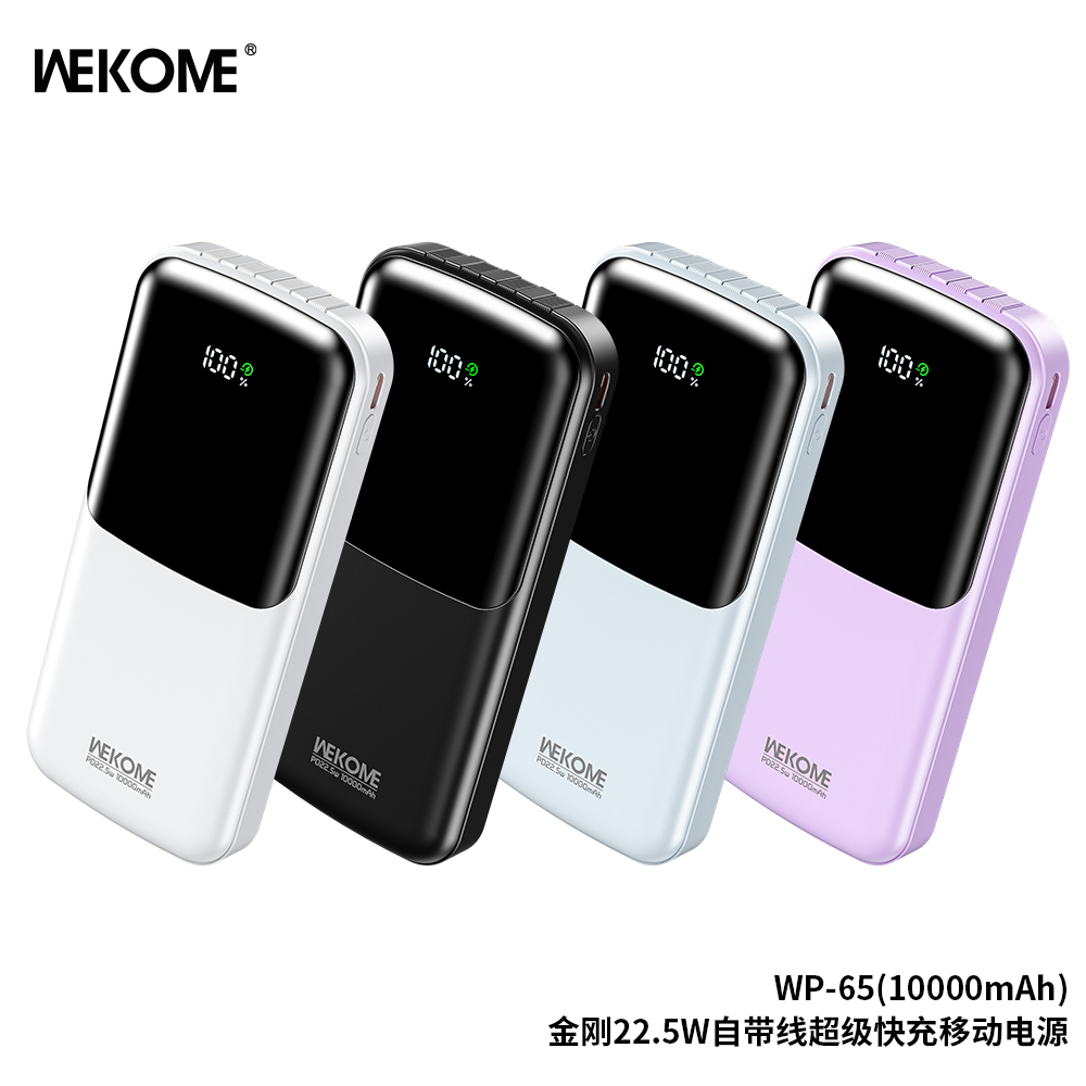WEKOME WP-65 22.5W Cabled Super Fast Charging  Power Bank