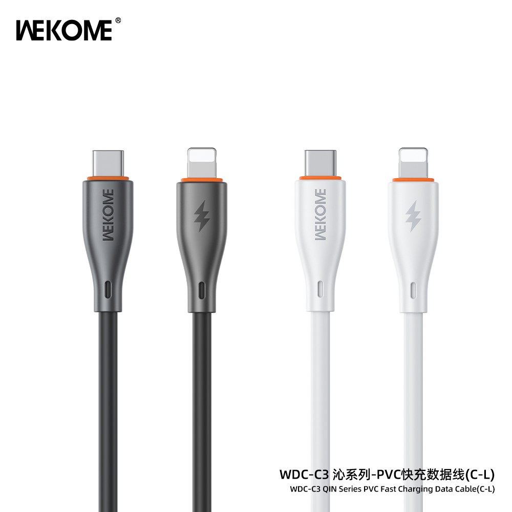 WEKOME WDC-C3 QIN Series PVC Fast Charging Data Cable(C-L)